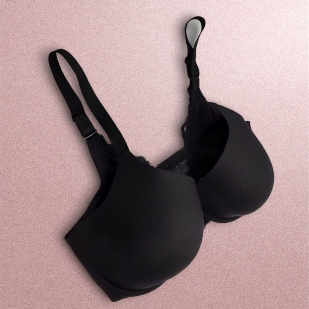 Bali Size 38DD Black One Smooth U Dreamwire Full Figure Underwire Bra DF6580